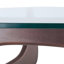 Table basse 50,9 "à plateau triangulaire en verre avec base en bois massif et verre épaissi - Table d'appoint de salon moderne-1321176943-1314028722
