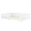 Grand lit avec bibliothèque intégrée et garde-corps de sécurité de haute qualité, blanc-2116571201-2116571203