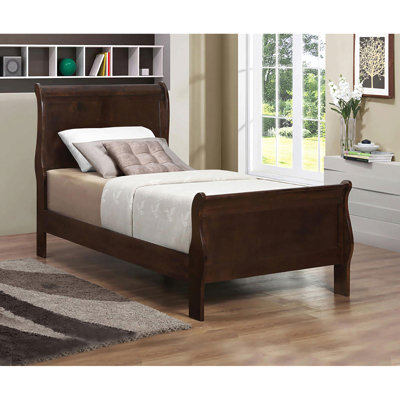 Cappuccino Twin Sleigh Bed