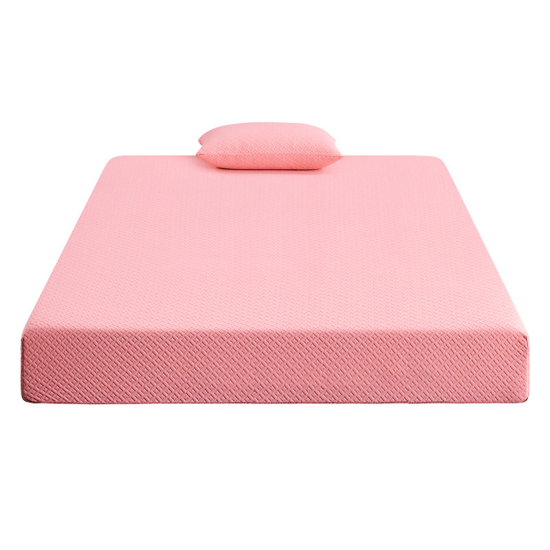7 Inch Full Mattress & Pillow, Pink, Charcoal Gel Memory Foam, Design For A Comfortable Dream Pink And Inch, Highly Breathable Recharging Sleep