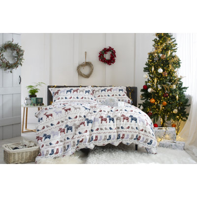 Cotton Blend, Polyester No Pattern Duvet Cover Set with Pillowcases