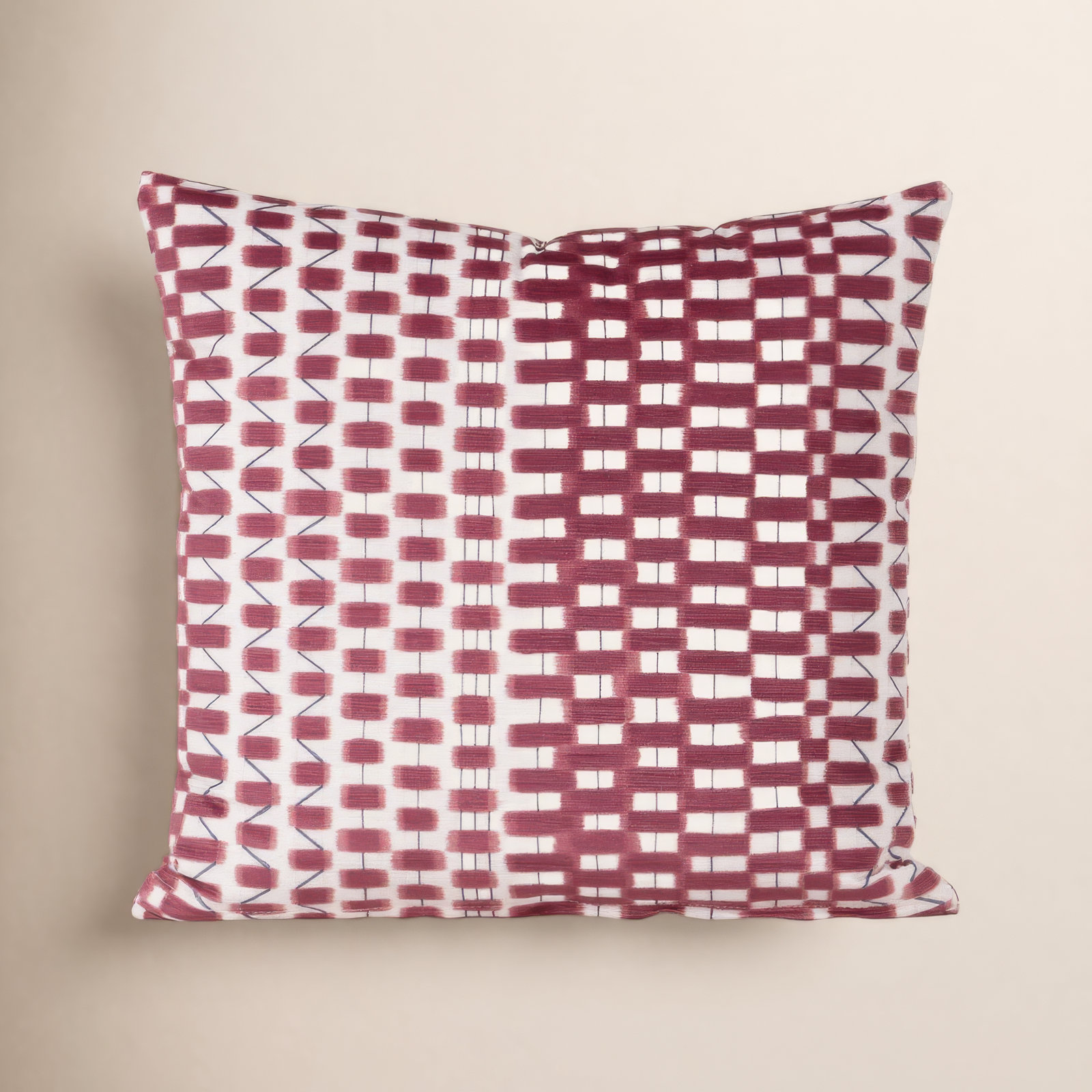 Oakden Throw Pillow, Red, Polyester, Square 18"