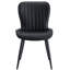4 chaises confortables noires - siège élargi pour plus de confort et 4 coussins améliorés