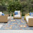 Gregori Blue Rose Farmhouse Rug-635770370