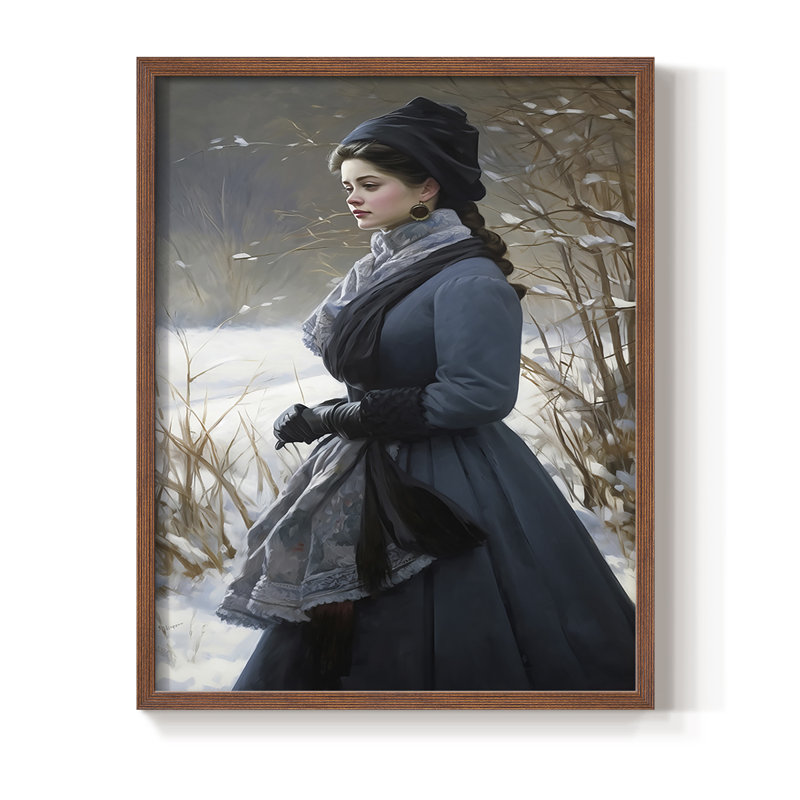 Reproduction encadrée WOMEN Series CML XXII - bois massif, Noyer, H 15 po x l 12 po