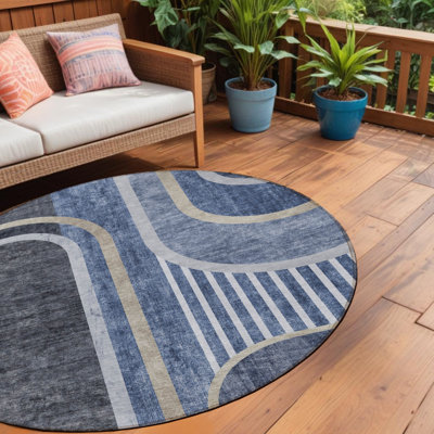 Tapis d'intérieur rond 8 po