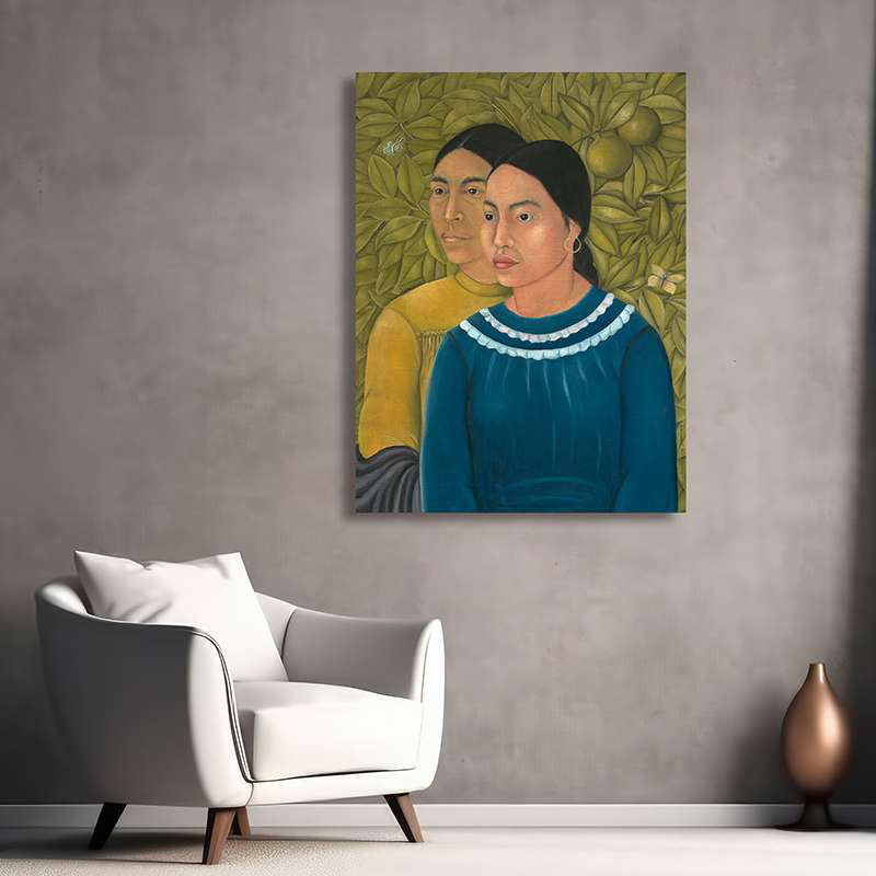 Two Women, 1928 by Frida Kahlo - Wrapped Canvas Print, 100 cm H x 70 cm W