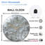Horloge murale décorative avec art en cristal - Horloge murale moderne en verre 12 po