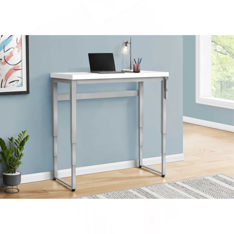 Bureau d'ordinateur, bureau personnel, debout, réglable, L 48 po, travail, ordinateur portable, stratifié, contemporain, moderne