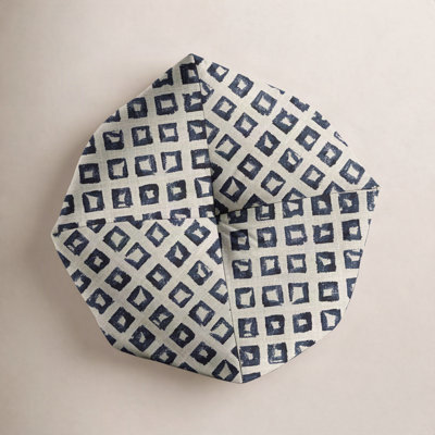 Dibiase Sunbrella Geometric Outdoor 12'' Floor Pouf