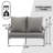 Patio Sofa Outdoor Loveseat Sofa 2-Seater