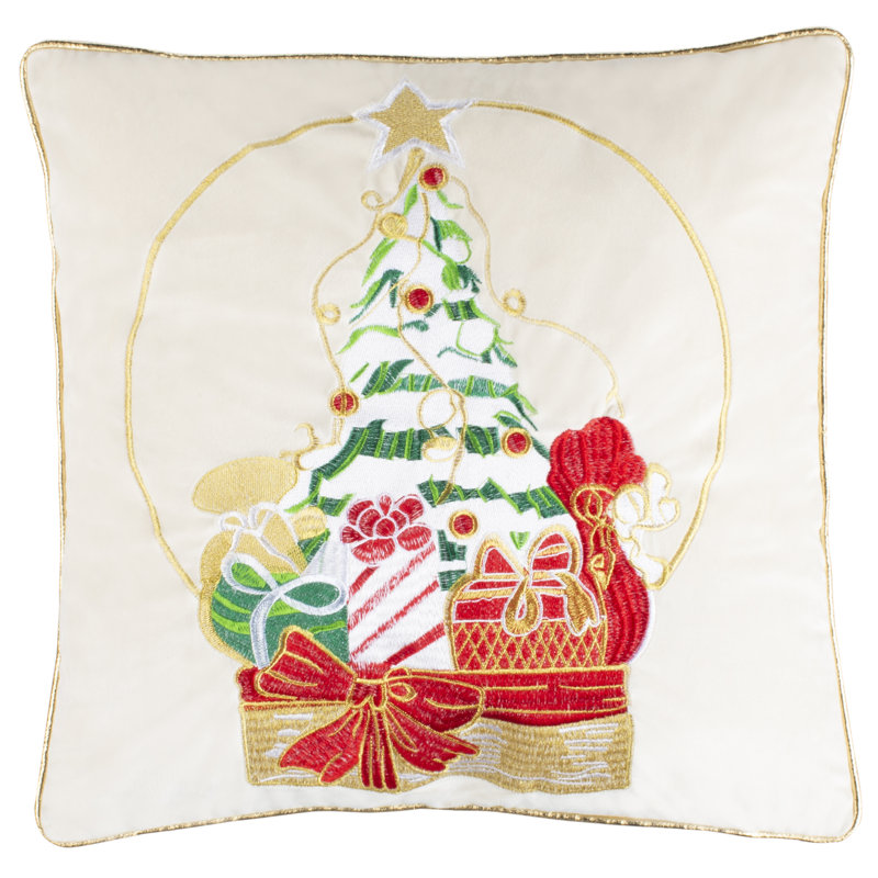 Junie Embroidered Reversible Throw Pillow