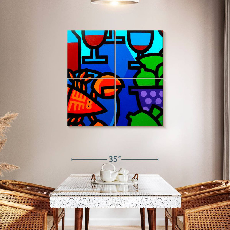 Yarlin Lobster Wine and Limes, H 38 po x l 38 po