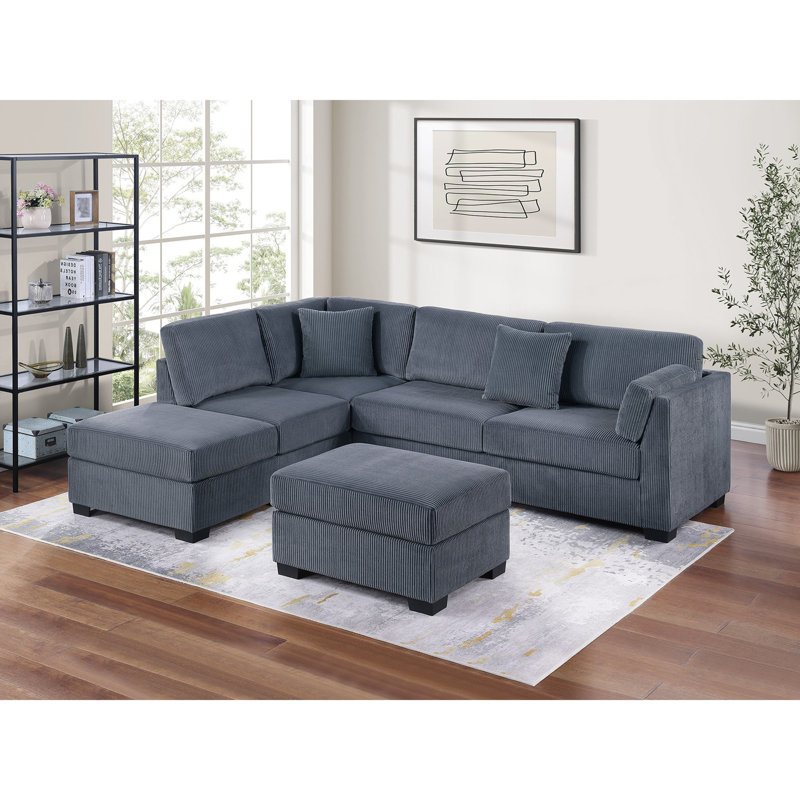 Canapé modulaire contemporain, Gris foncé