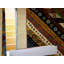 Tapis oriental bleu / jaune / orange en laine / coton fait à la main 4 pi x 6 pi