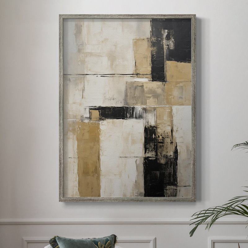ABSTRACT Series CDII, reproduction encadrée - bois massif, H 15 po x l 12 po