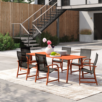 Anautica 6 - Person Patio Dining Set with Rectangular Table