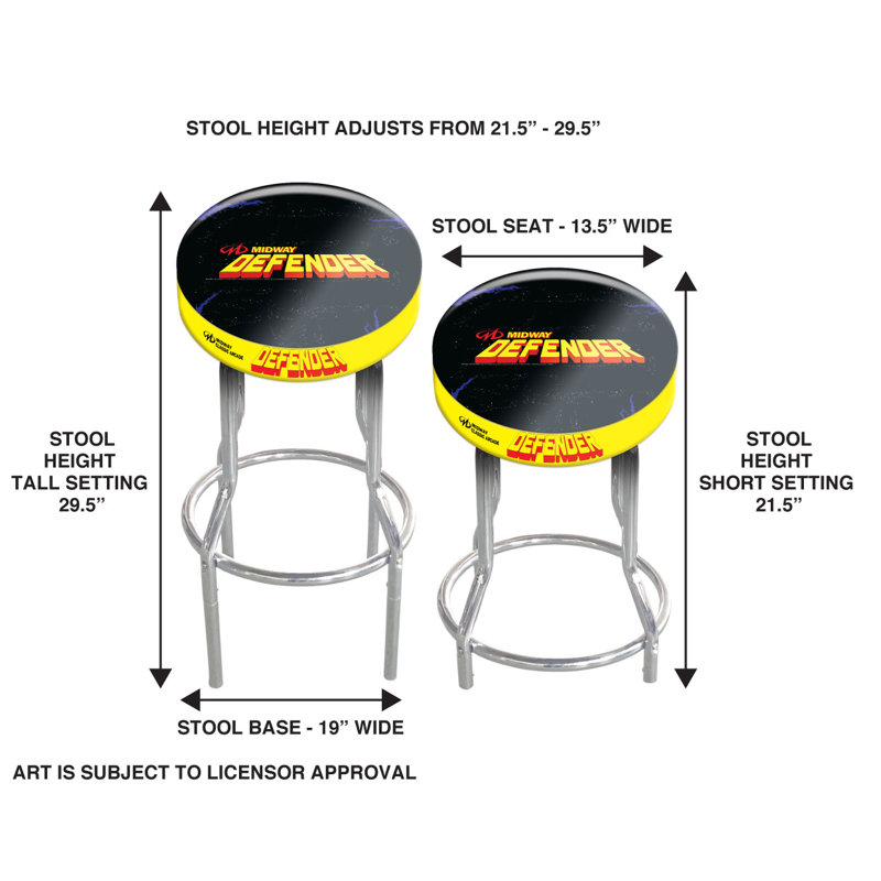 Arcade1up Defender Adjustable Height Bar and Arcade Stool
