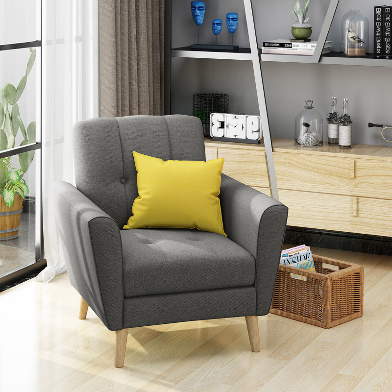 Fauteuil club Mid Century, Gray