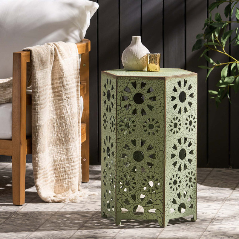 Table d'appoint Galore, Vert, H 22 po x l 14,25 po x P 12,5 po