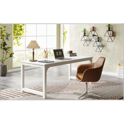 70.8 Inch Executive Office Desk, Large Modern Computer Workstation with Sturdy Metal Frame for Enhanced Productivity and Durability