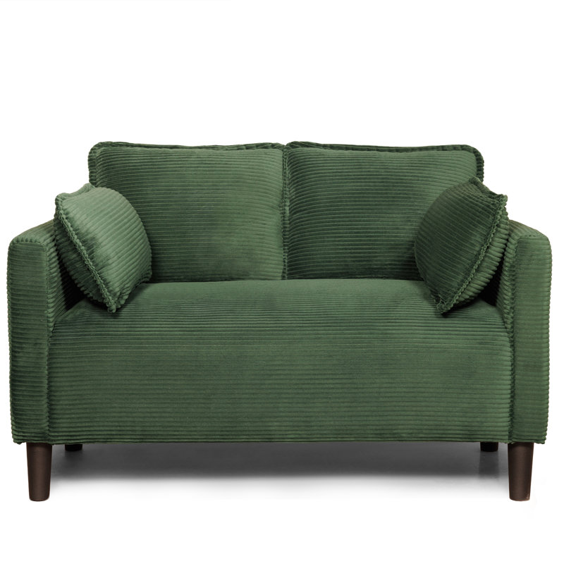 Causeuse moderne en velours côtelé 48 ", Vert
