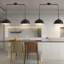 Luminaire suspendu industriel noir de 41 po - Plafonnier réglable avec finition mate pour la salle à manger, la cuisine, le salon, la chambre double, le déversement