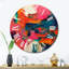 Horloge murale rose et rose-93379094
