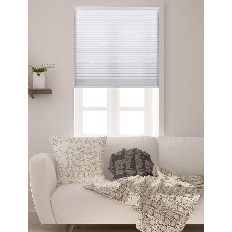 Semi Sheer Cellular Shade, 34"W x 60"L, Pure White
