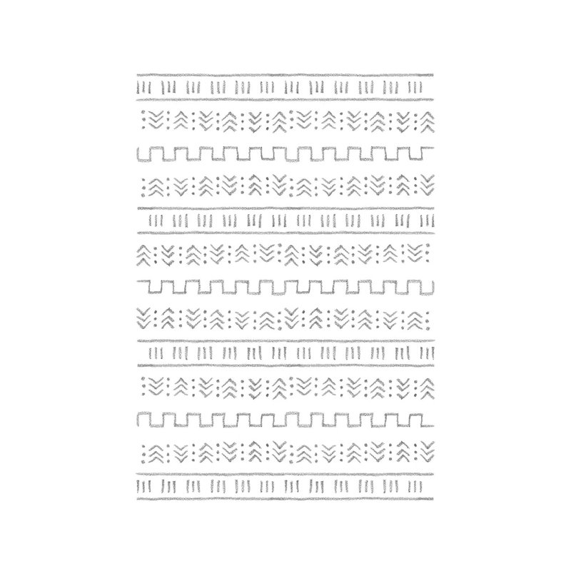 Black And White Aztec Pattern by Whales Way - Painting on Canvas, Wrapped Canvas, 101.6cm H x 66.04cm W x 3.81cm D
