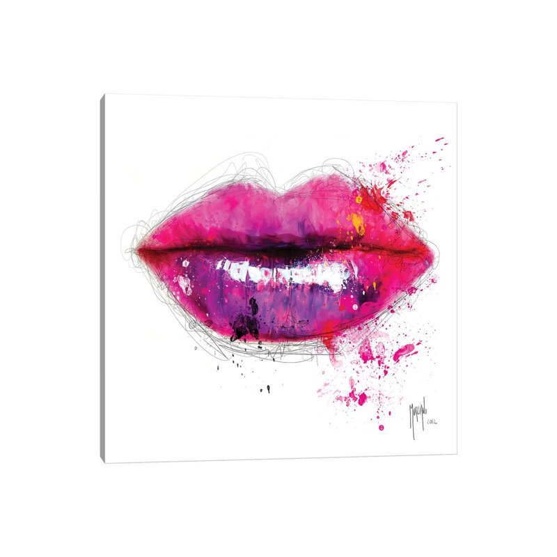 Colors Of Kiss by Patrice Murciano - Wrapped Canvas Painting, 45.72 cm H x 45.72 cm W x 1.91 cm D