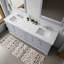 80 po X P 22 po Meuble-lavabo double D 4 portes avec comptoir en marbre de Carrare-571353789