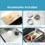 Évier de cuisine en acier inoxydable 30 po x 22 po, sur comptoir à simple cuve, merveilleuse finition brossée, avec planche à découper, passoire et évier à teinture 304, coins arrondis élégants