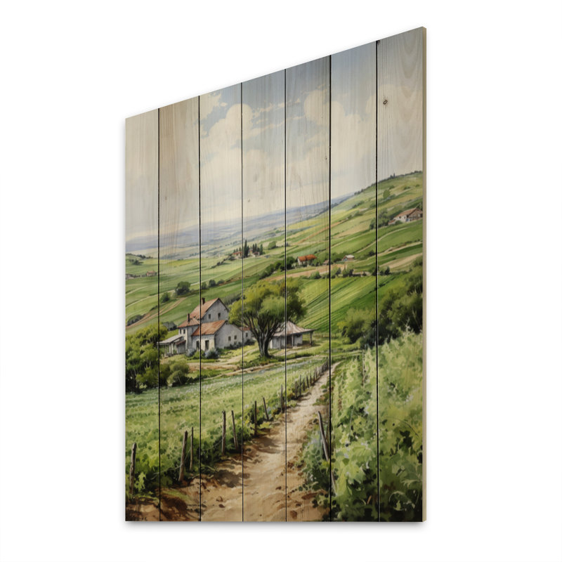 Farmhouse Country Serenade I sur impression sur bois, H 32 po x l 24 po x P 0,78 po
