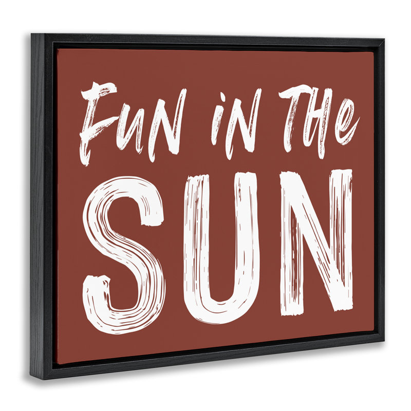 Cadre amusant Fun In Sun, H 17 po x l 21 po, Cadre flottant noir de jais