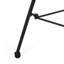 Table d'appoint moderne avec structure stable - blanc, verre trempé, 18,08 po x 18,08 po x 18,47 po, assemblage requis, plateforme en verre avec pieds en fer