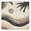 Tapis beige moelleux moelleux à motif ombré tropical - reliure beige
