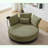 52.75'' Oversized Round Swivel sofa-963571766
