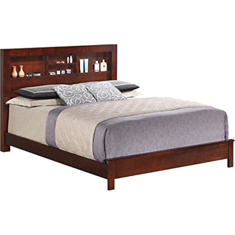 Lisbon Bookcase Bed, King, Cherry