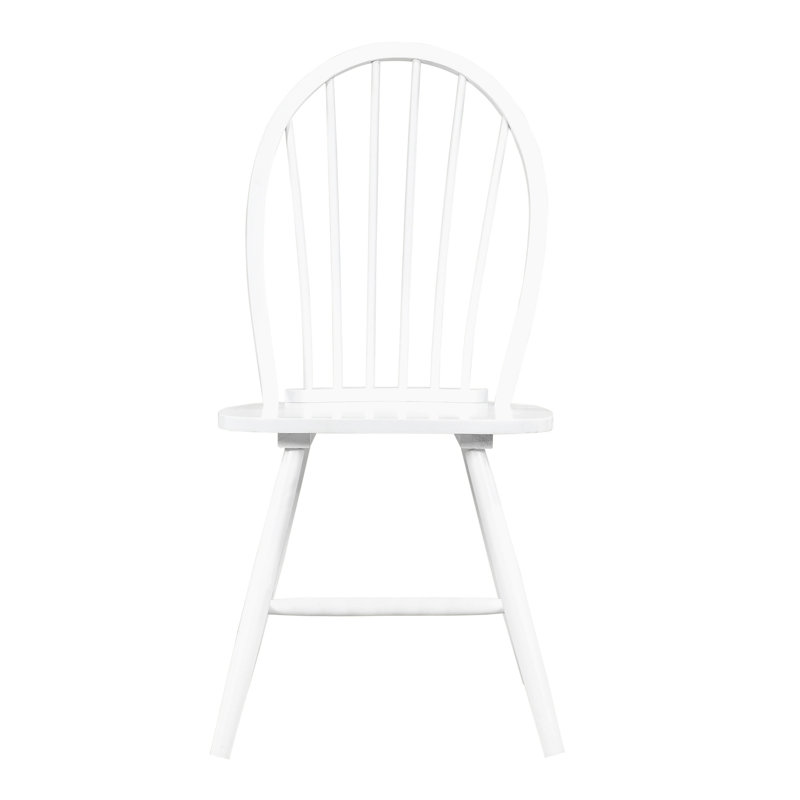 2 chaises d'appoint à finition blanche, de style bois, pour des chaises de salle à manger agréables