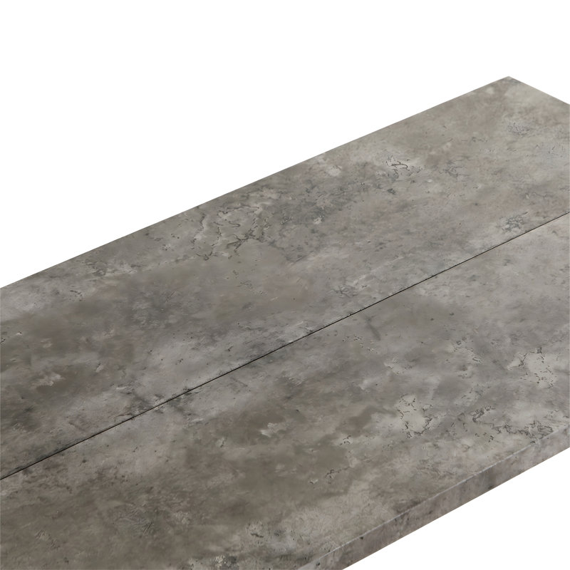 Table basse moderne en faux béton, centre de table rectangulaire minimaliste