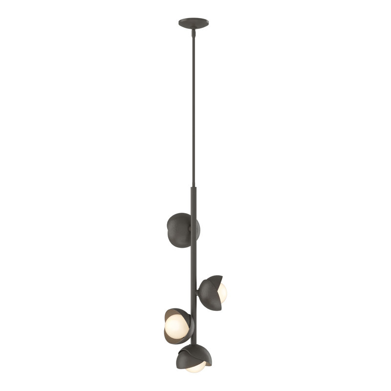 Brooklyn 4 - Light Cluster Linear Pendant, Dark Smoke, Dark Smoke