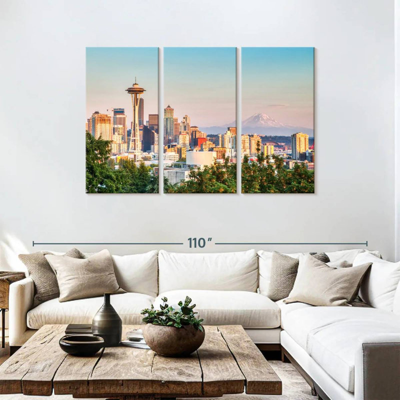 Paysage urbain Sirci Seattle, H 48 po x l 74 po