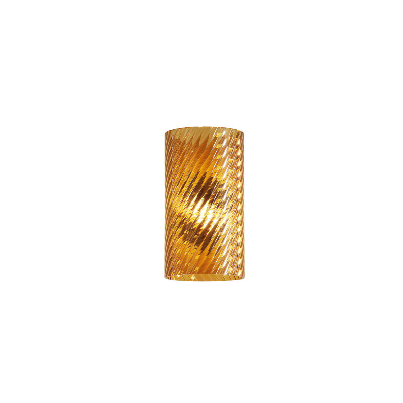 Armonia Wall Lamp 14 Fume' Rombi Matt Black Nickel E12 Ul, Matte Black Nickel, Dark Amber Striped