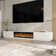 109'' W 2-Drawer TV Stand Media Console With Electric Fireplace Heater