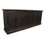 Buffet 6 portes Cassatt Beach au fini noir antique traditionnel sur bois massif