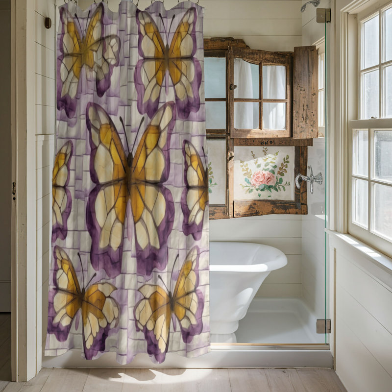 Kerrey Patchwork Shower Curtain, 74"H x 71"W