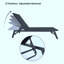Chaise longue sans accoudoirs en métal Emris-88400237