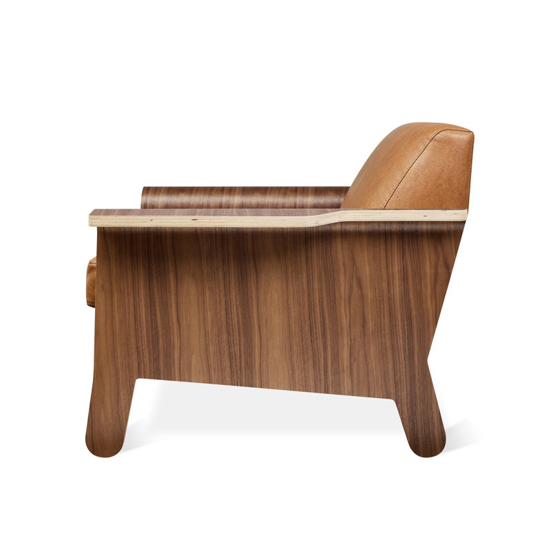 Lodge Chair, Vegan Appleskin Leather Cognac