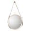 Flat Leather Wall Mirror